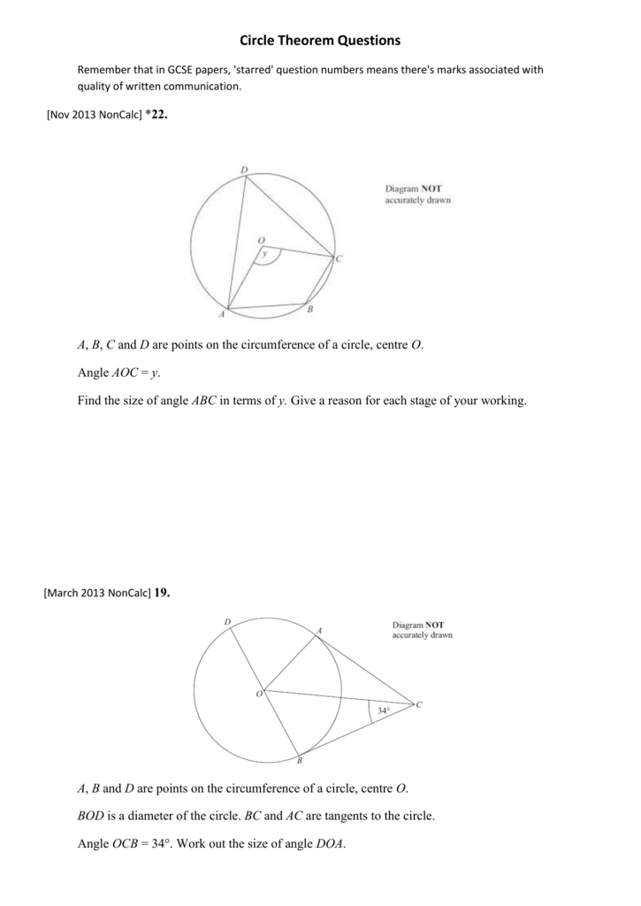 worksheet-gcse-revision-questions-circle-theorems