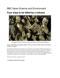 Four ways to be killed by a volcano