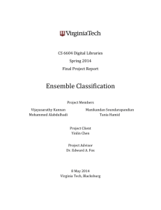 Ensemble Classification - VTechWorks