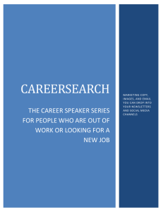 Career Search Career Speakers