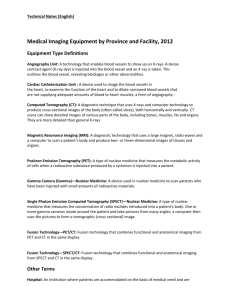 Medical Imaging Equipment by Province and Facility, 2012