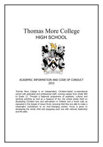 High School Academic Information and Code of Conduct