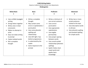 See next page for rubrics that apply to specific genres