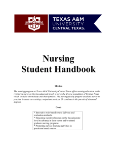 Nursing Student Handbook - Texas A&M University