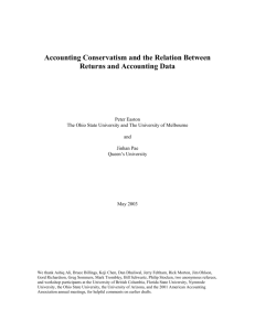 Accounting Conservatism and the Relation Between Returns and