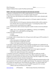 Unit 3 CW/HW Free Response