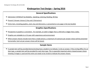 NYSESLAT DRAFT Kindergarten Test Design – Cycle 2