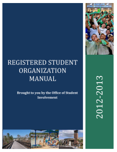Registered Student Organizations - Vice President of Student Affairs