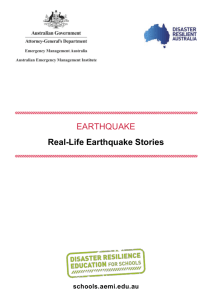 Real-Life Earthquake Stories [WORD 733KB]