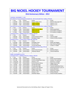 schedule12 - Big Nickel Hockey Tournament