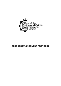 Records Management Policy - West Mercia`s Police and Crime