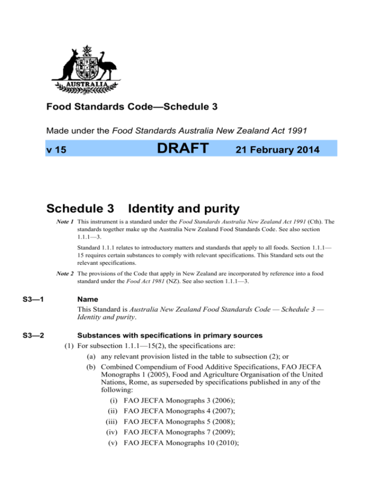 Food Standards Australia New Zealand Act 1991 Fsanz Act - Design Talk