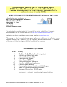 proposal application instructions for applying for funding under the