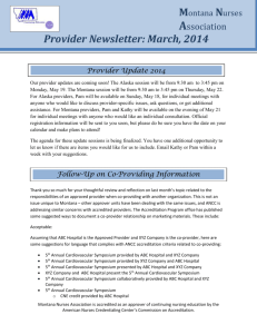Provider Newsletter March 2014: Evaluation Forms