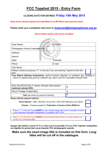 Entry Form - Federation of Camera Clubs (NSW)