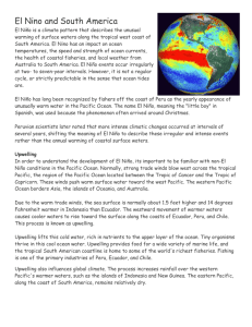 Notes Handout: El Nino and South America
