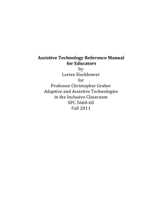 Assistive Technology Manual for Educators-SPC566