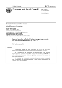 Status of accession to United Nations transport agreements