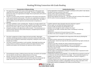 Reading/Writing Connection 6th Grade Reading