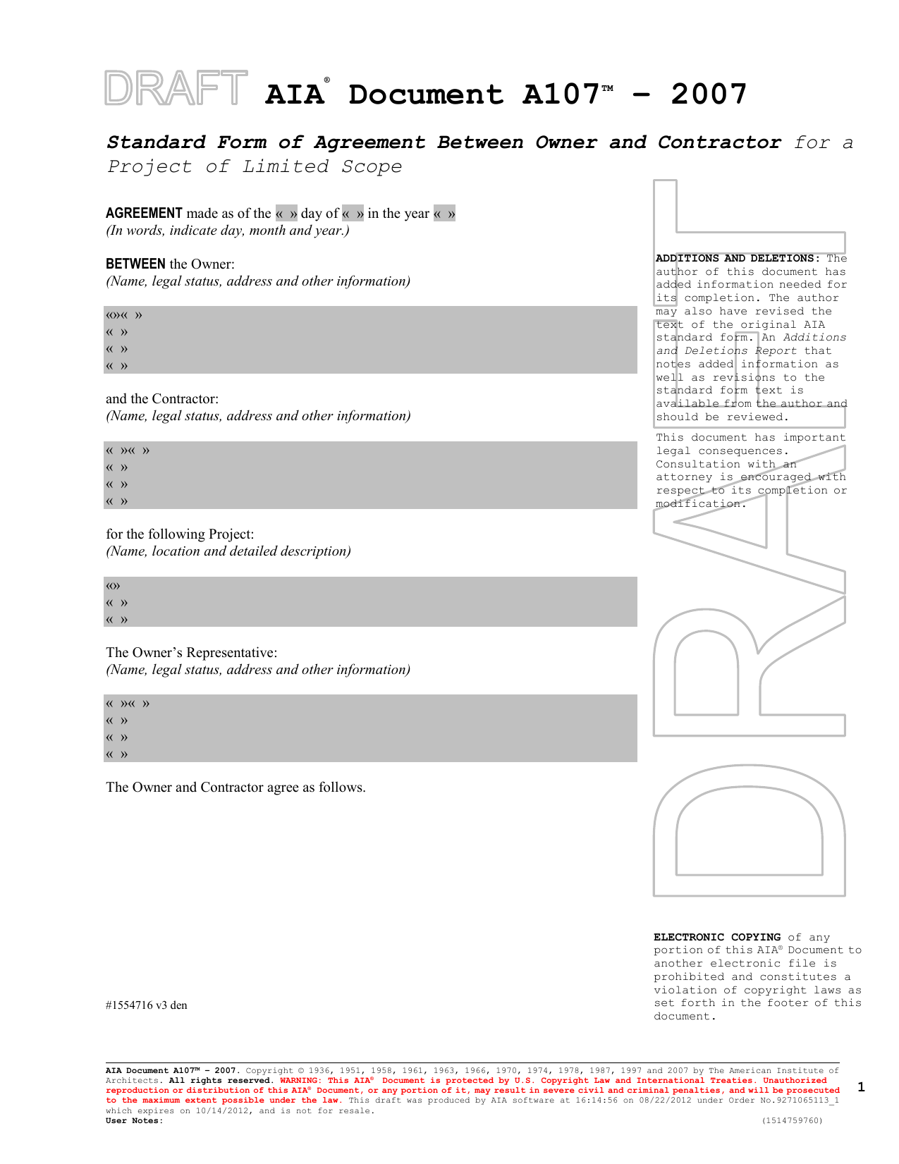 AIA DOCUMENT A107 PDF