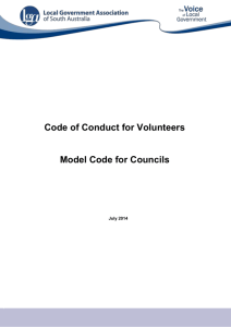 Code of Conduct for Volunteers - Model Code