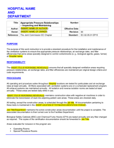 Sample Pressure Relationships Policy and Procedure