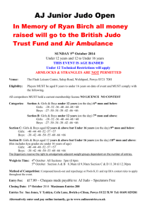 Entry form - British Judo Association