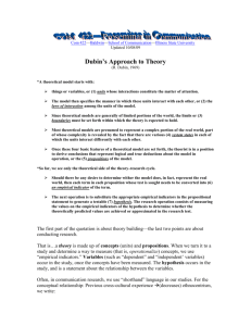 Dubin`s Approach to Theory - My Illinois State
