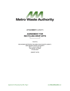 recycling drop-offs - Metro Waste Authority