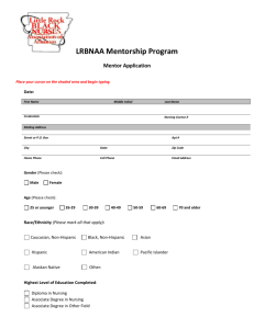 LRBNAA Mentorship Program Mentor Application