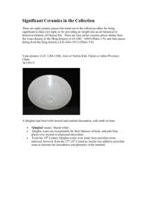 Significant Chinese ceramics