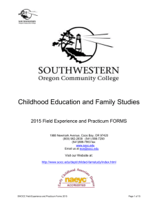 2015 Field Experience and Practicum Forms