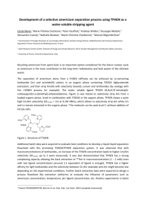 Development of a selective americium separation process using
