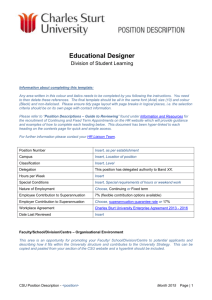 Educational Designer - Charles Sturt University