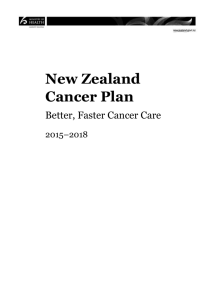 1.2 New Zealand Cancer Plan 2015–2018