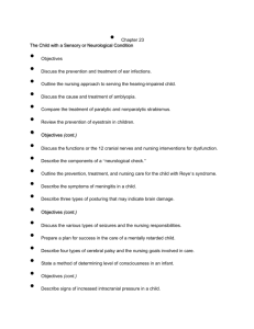 Chapter 23 The Child with a Sensory or Neurological Condition