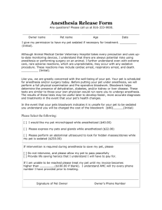 Anesthesia Release Form