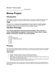 Biomes Project