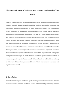 The epistemic value of brain-machine systems for the study of the