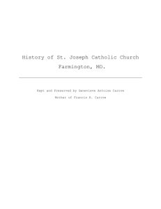 History of St. Joseph Catholic Church