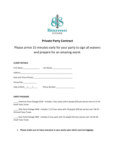 Private Party Contract