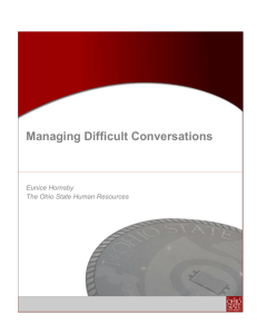Managing Difficult Conversations