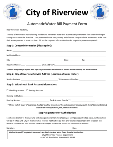 Automatic Water Bill Payment Form