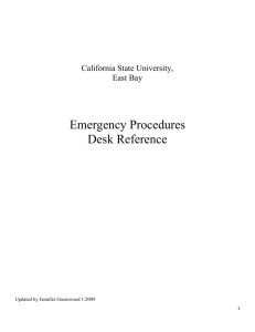 emergency procedures desk reference