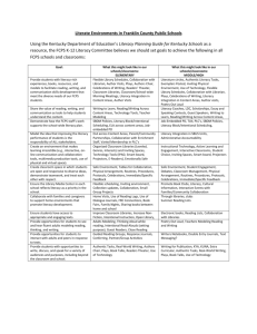 Literate Environments - Franklin County Public Schools