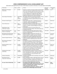 ephs comprehensive local scholarship list