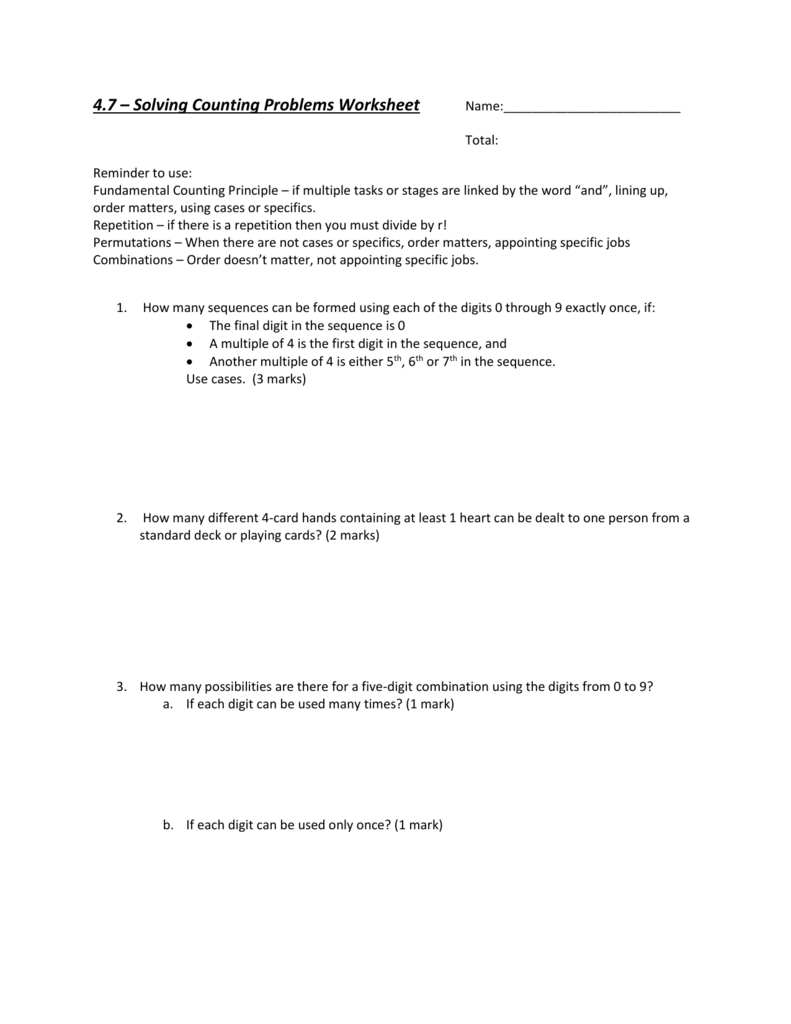 20.20 worksheet - Campbell Collegiate For Fundamental Counting Principle Worksheet