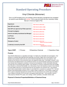 Vinyl Chloride (Monomer) - Arizona State University