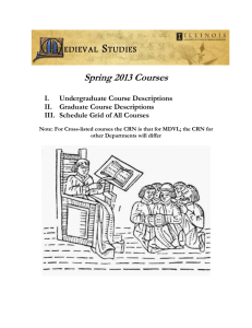 Spring 2013 - Medieval Studies