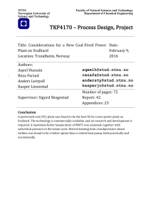 Considerations for a New Coal-Fired Power Plant on Svalbard